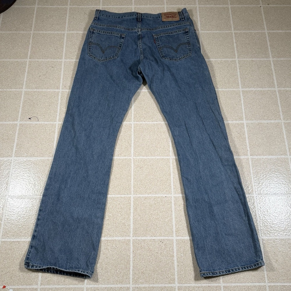 Levis 517 Jeans Mens 34x34 Blue Denim Bootcut Cowboy Western Y2K Flare Wide Leg